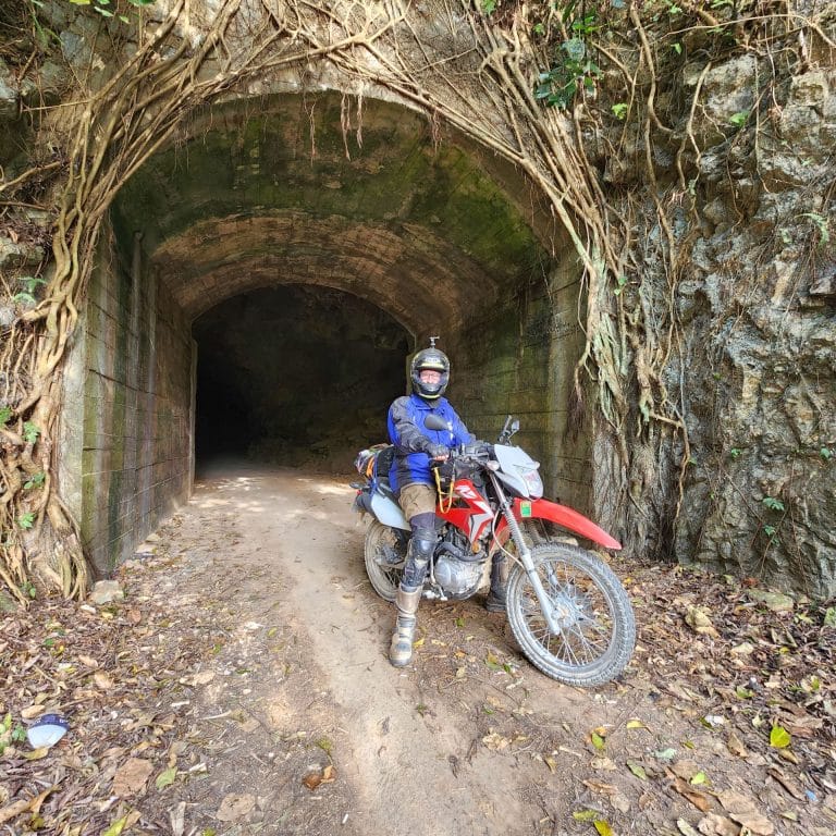 The entrance to the tunnel into the cave in Bac Son, Lang Son