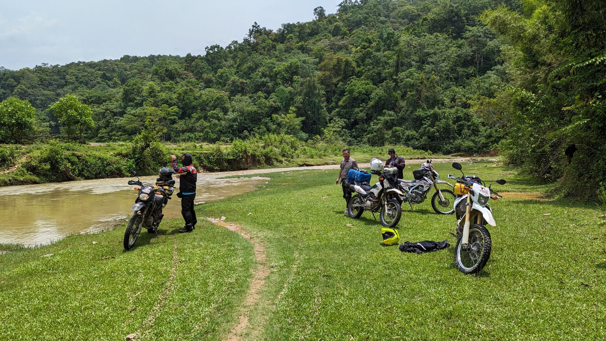 ADV Outriders chilling after a river crossing