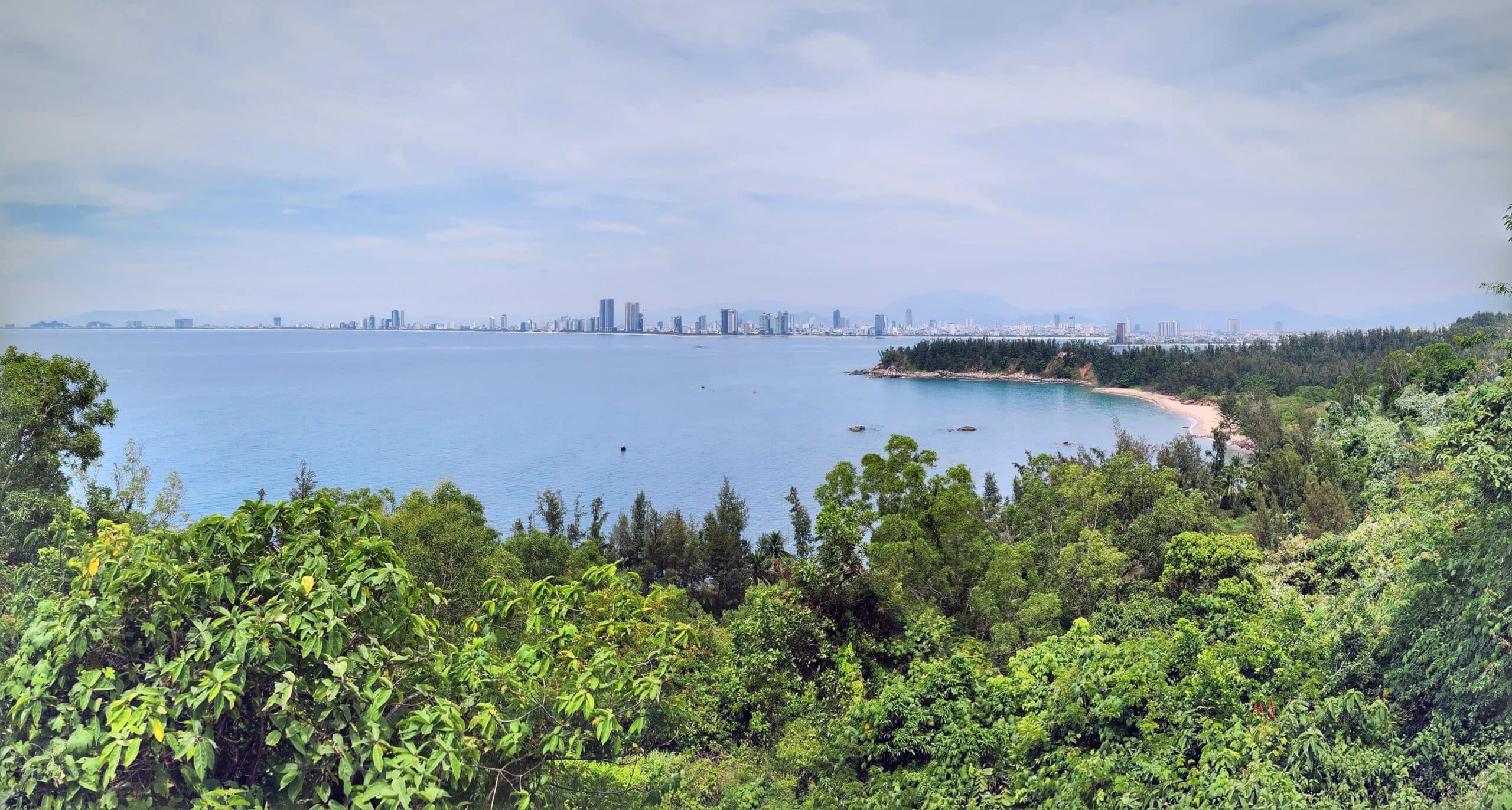 looking back to Danang from Son Tra Peninsula